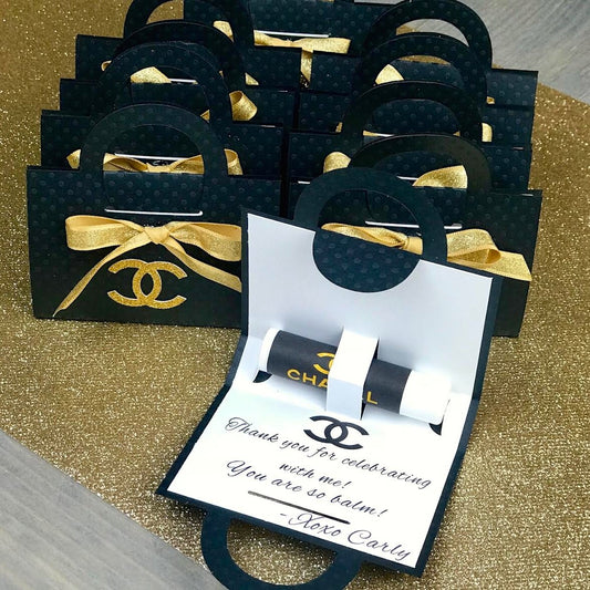 Classic Gold CC  Lip-Balm Party Favors Sold in sets of 10