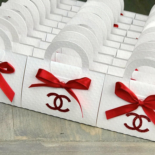 Classic White & Red CC Lip-Balm Party Favors Sold in sets of 10